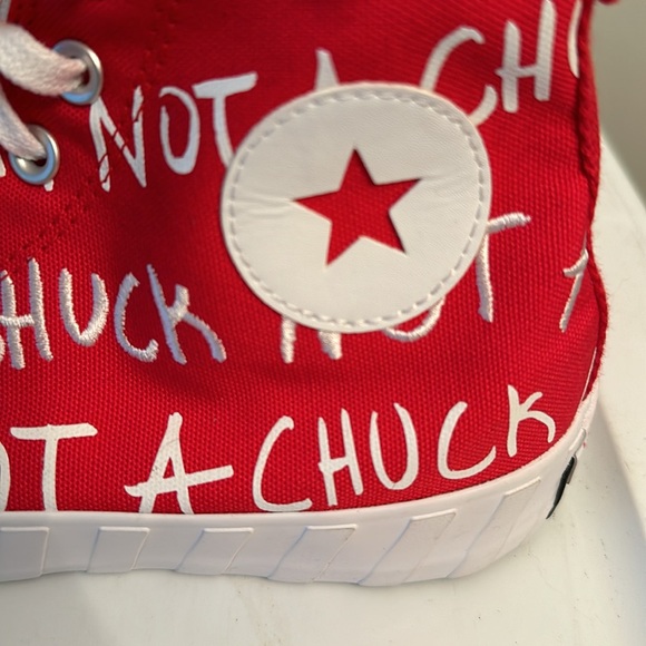 Women’s converse Not A Chuck red sneakers W size 11 M size 9 high tops - Picture 2 of 7